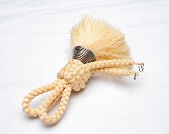 DEAR VANILLA Authentic Vintage Japanese Men's Kimono Haorihimo Haori Tie Tassle with Hooks Made in Japan MHC-0155