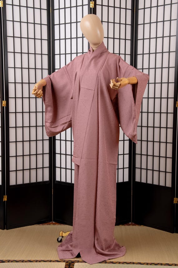 DEAR VANILLA Authentic Traditional Japanese Iromuji Kimono for Women Vintage Robe Made in Japan Genuine Original KMI-0187