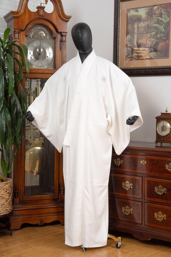 DEAR VANILLA Authentic Vintage Traditional Men's Kimono Japanese Robe Gown Samurai Made in Japan MKM-0178