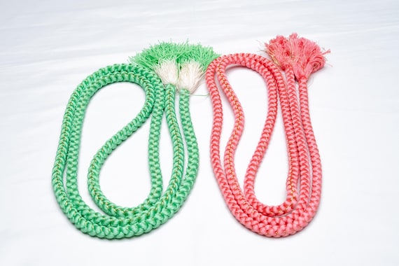 DEAR VANILLA Japanese Kimono Obijime Cord Set For Furisode Kimono Silk Obi Belt Fastener Accessory Rope Made in Japan Genuine OC-0233