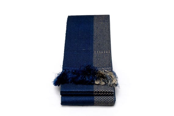 DEAR VANILLA Authentic Japanese Men's Kimono Kaku Obi Vintage Samurai Obi Sash Belt Made in Japan Genuine Original MOB-0365