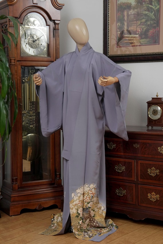 DEAR VANILLA Authentic Traditional Japanese Tomesode Kimono for Women Vintage Silk Robe Made in Japan KMT-0218-Artist