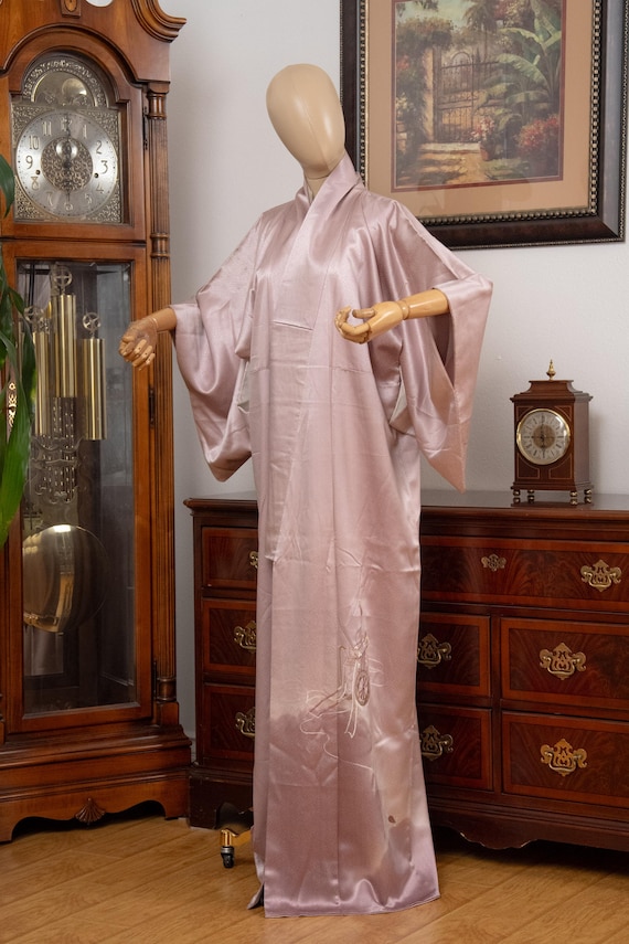 DEAR VANILLA Authentic Traditional Japanese Kimono for Women Vintage Dress Robe Made in Japan Genuine Original KM-0648