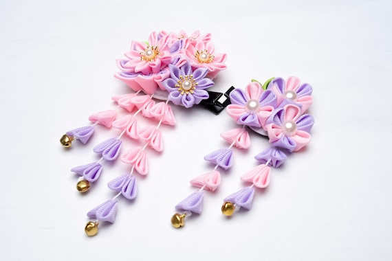 DEAR VANILLA Japanese Kimono Hair Decoration Hand Craft Tsumamizaiku Kamikazari KZR-0009