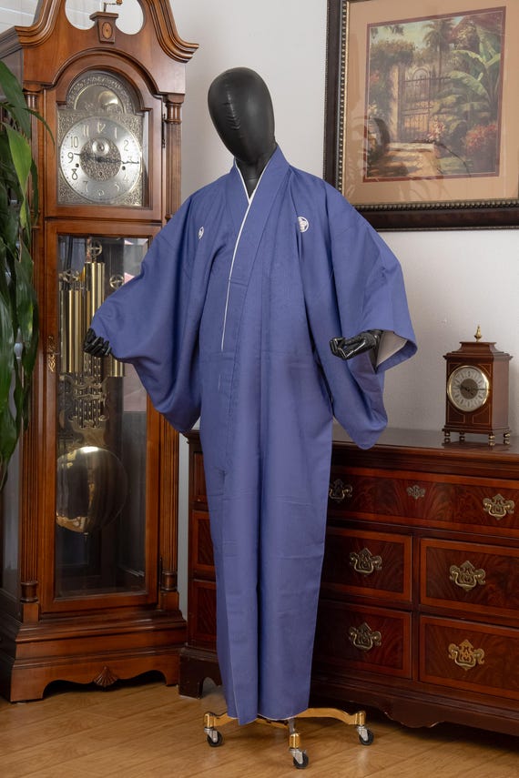 DEAR VANILLA Authentic Vintage Traditional Men's Kimono Japanese Robe Gown Samurai Made in Japan MKM-0203