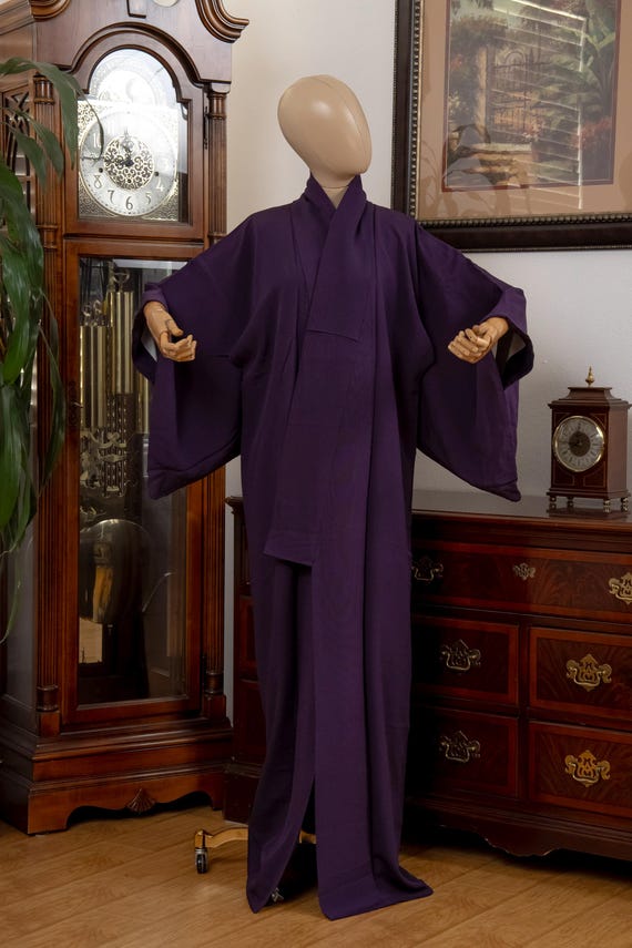 DEAR VANILLA Authentic Traditional Japanese Tango Chirimen Silk Iromuji Kimono for Women Vintage Robe Made in Japan KMC-0102