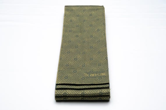 DEAR VANILLA Authentic Japanese Men's Kimono Kaku Obi Vintage Samurai Obi Sash Belt Made in Japan Genuine Original MOB-0294