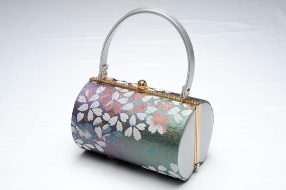 DEAR VANILLA Authentic Japanese Kimono Enamel Purse Handbag Vintage Made in Japan PU-0340