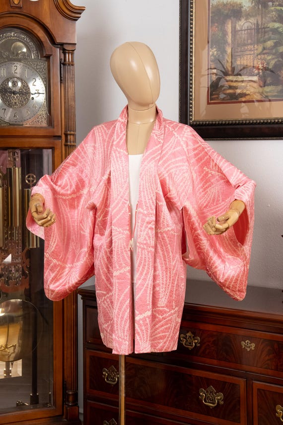 DEAR VANILLA Authentic Japanese Haori for Women Traditional Kimono Jacket Vintage Made in Japan HA-0411