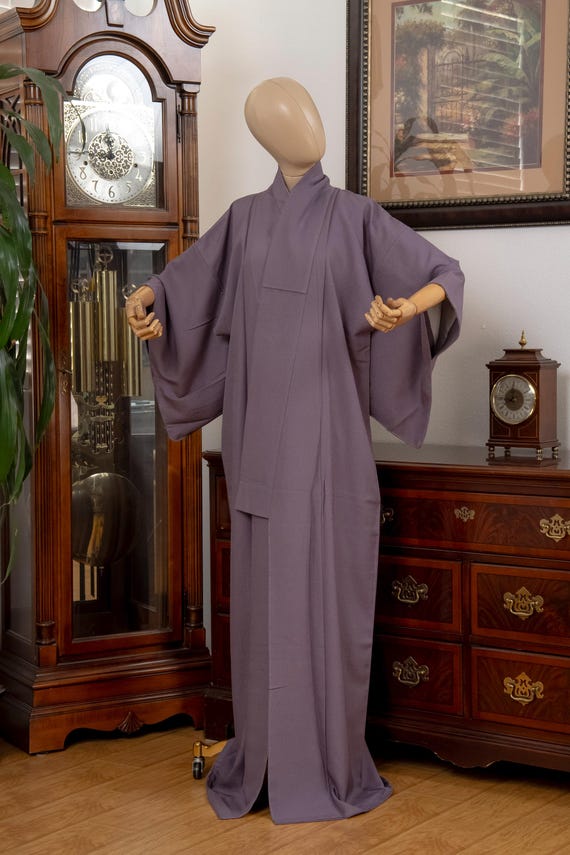 DEAR VANILLA Authentic Traditional Japanese Tango Chirimen Silk Iromuji Kimono for Women Vintage Robe Made in Japan KMC-0099