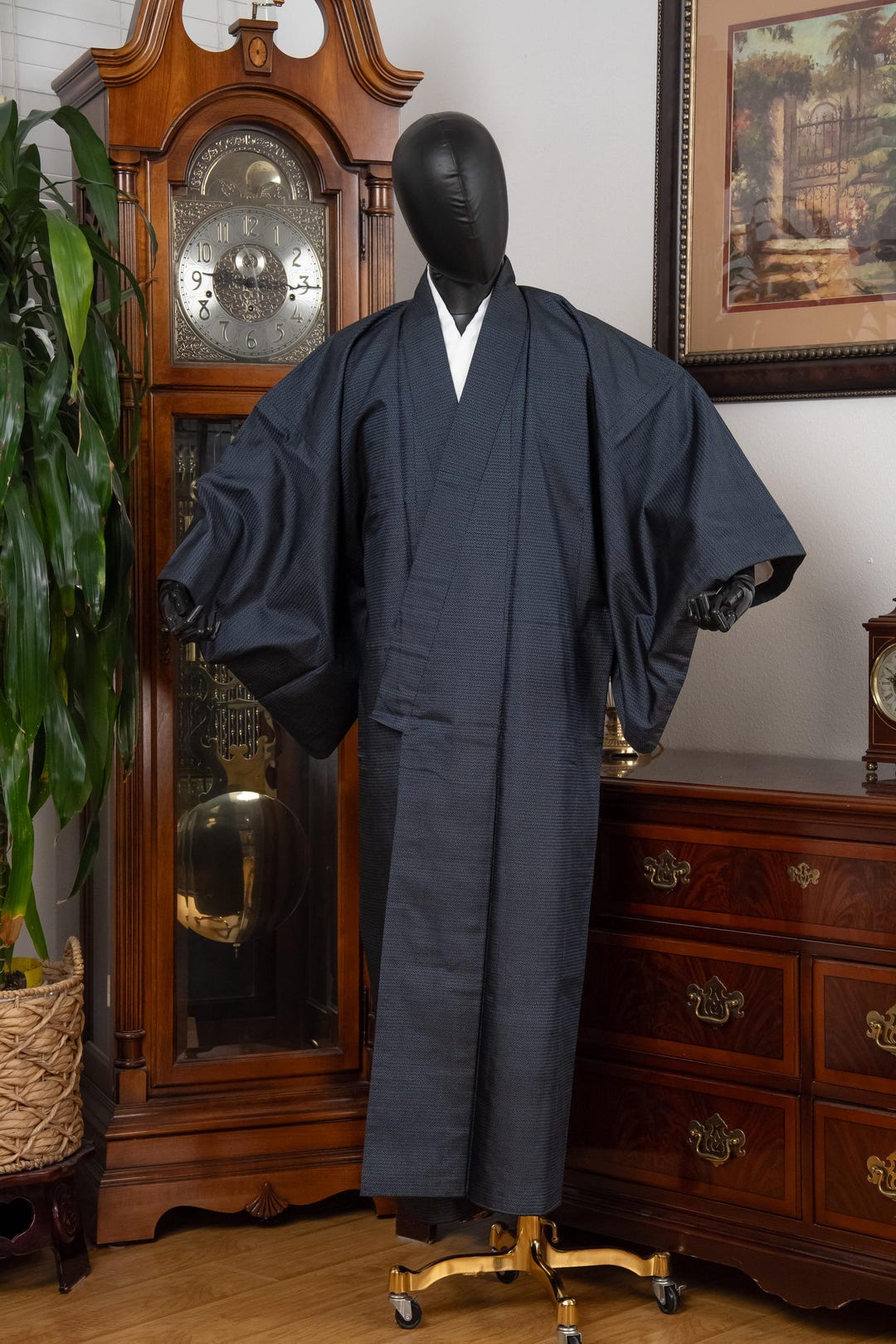 DEAR VANILLA Authentic Vintage Traditional Men's Kimono Japanese Robe ...