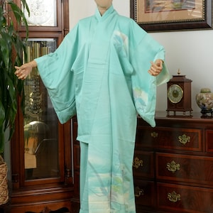 DEAR VANILLA Authentic Traditional Japanese Kimono for Women Vintage Dress Made in Japan KM-0498