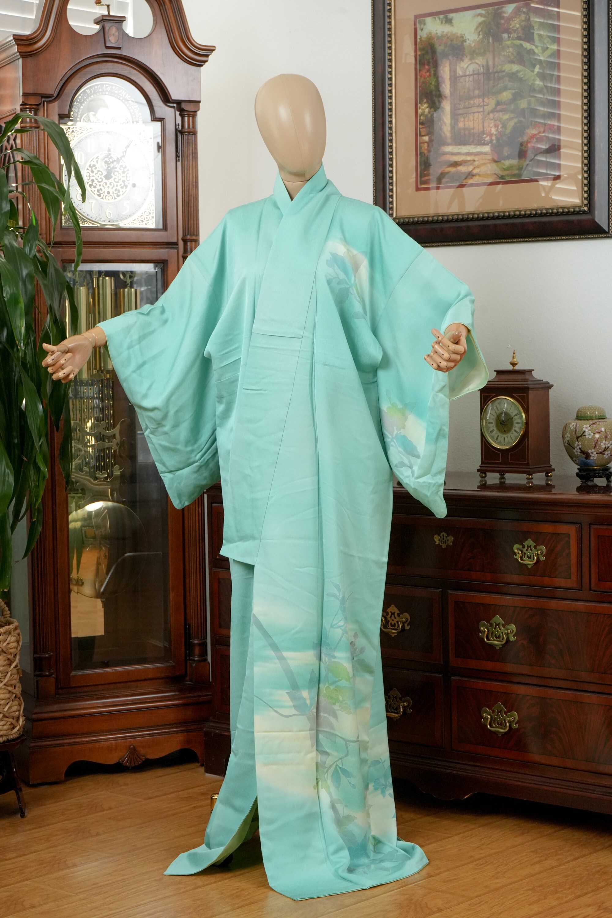 blue vanilla kimono dress Kimono Dress  Vita Print  Blue & Ivory Viscose Jacquard  Limited  eik  ai