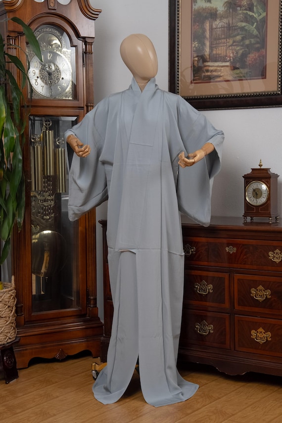 DEAR VANILLA Authentic Traditional Japanese Tango Chirimen Silk Iromuji Kimono for Women Vintage Robe Made in Japan KMC-0096