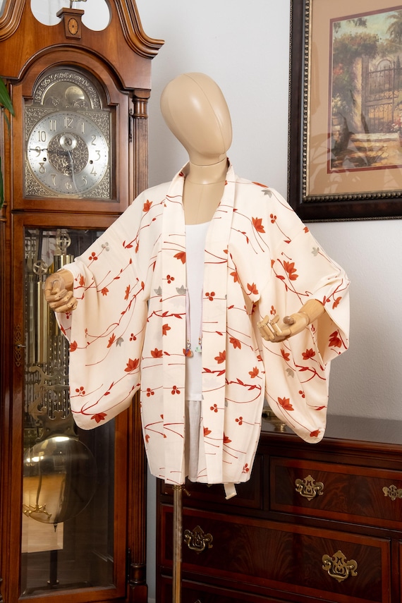 DEAR VANILLA Authentic Japanese Haori for Women Traditional Kimono Jacket Vintage Made in Japan HA-0430