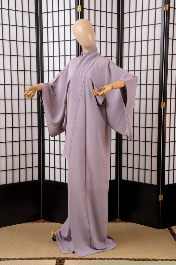 DEAR VANILLA Authentic Traditional Japanese Iromuji Kimono for Women Vintage Robe Made in Japan Genuine Original KMI-0186