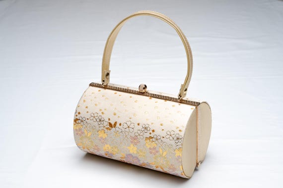 DEAR VANILLA Authentic Japanese Kimono Enamel Purse Handbag Vintage Made in Japan PU-0338