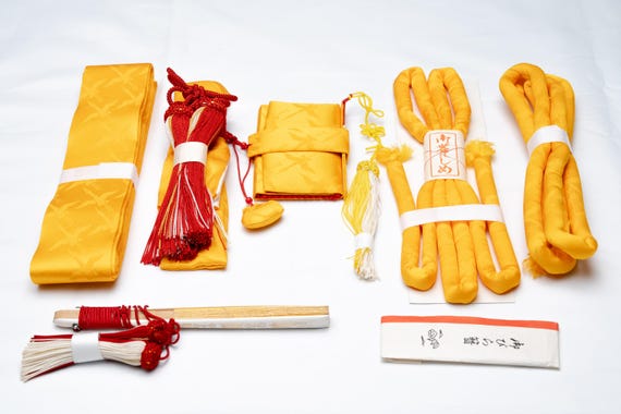 DEAR VANILLA Authentic Japanese Kimono Traditional Wedding Hakoseko Set Accessory Kit HSK-0036