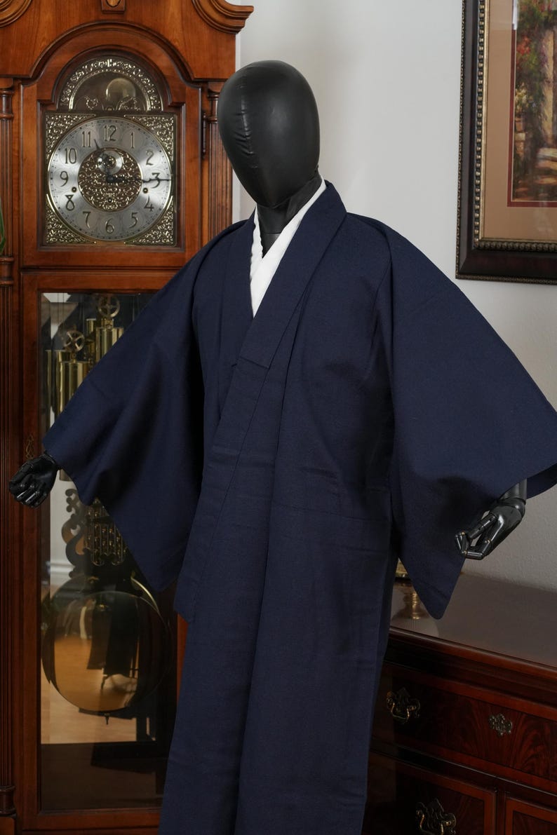 DEAR VANILLA Authentic Vintage Traditional Men's Kimono Japanese Robe ...