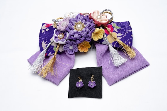 DEAR VANILLA Japanese Kimono Hair Decoration Hand Craft Tsumamizaiku Kamikazari KZR-0001