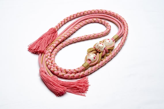 DEAR VANILLA Japanese Ornament Obijime Cord for Furisode Kimono Silk Obi Belt Fastener Accessory Rope Made in Japan OCF-0058