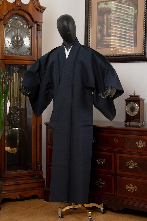 DEAR VANILLA Authentic Vintage Traditional Men's Kimono Japanese Robe Gown Samurai Made in Japan MKM-0240