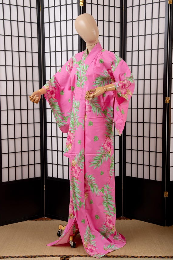 DEAR VANILLA Traditional Japanese Yukata Kimono for Women Summer Matsuri Cotton Robe Dress YKT-0053