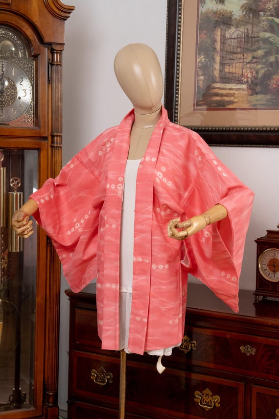 DEAR VANILLA Authentic Japanese Haori for Women Traditional Kimono Jacket Vintage Made in Japan HA-0477