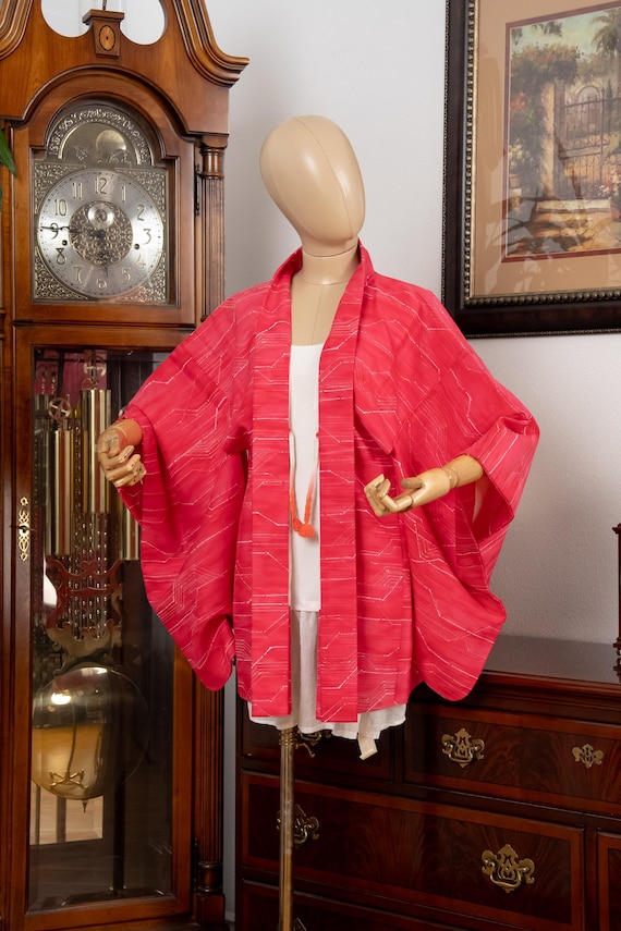 DEAR VANILLA Authentic Japanese Haori for Women Traditional Kimono Jacket Vintage Made in Japan HA-0427