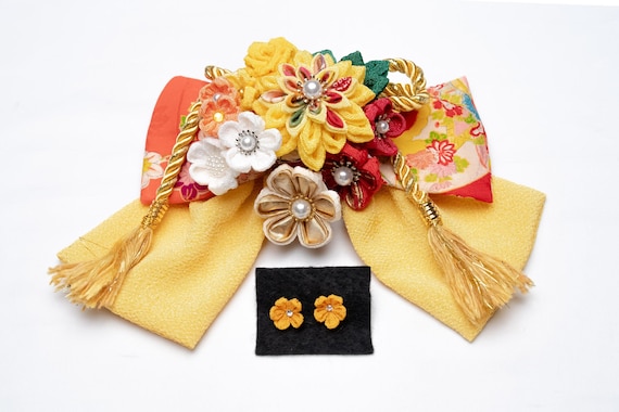 DEAR VANILLA Japanese Kimono Hair Decoration Hand Craft Tsumamizaiku Kamikazari KZR-0003