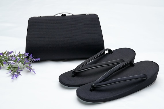 DEAR VANILLA Authentic Japanese Kimono Purse Zori Set Vintage Handbag Made in Japan PU-0162