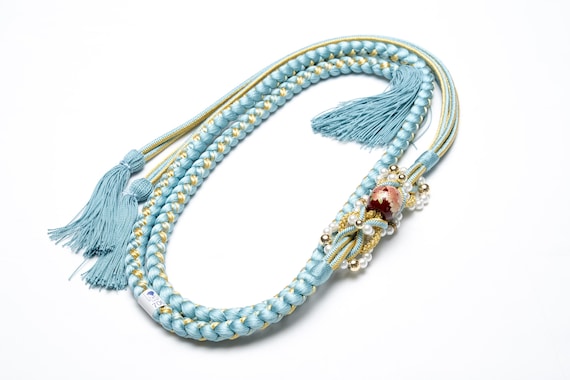 DEAR VANILLA Japanese Ornament Obijime Cord for Furisode Kimono Silk Obi Belt Fastener Accessory Rope Made in Japan OCF-0075
