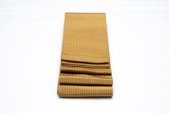 DEAR VANILLA Authentic Japanese Men's Kimono Kaku Obi Vintage Samurai Obi Sash Belt Made in Japan Genuine Original MOB-0379