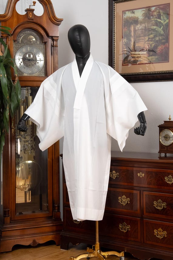 DEAR VANILLA Authentic Vintage Men's Kimono Juban Traditional Japanese Undergown Robe Made in Japan Original MJU-0189