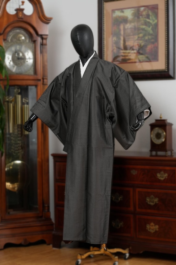 DEAR VANILLA Authentic Vintage Traditional Men's Kimono Japanese Robe Gown Samurai Made in Japan MKM-0154