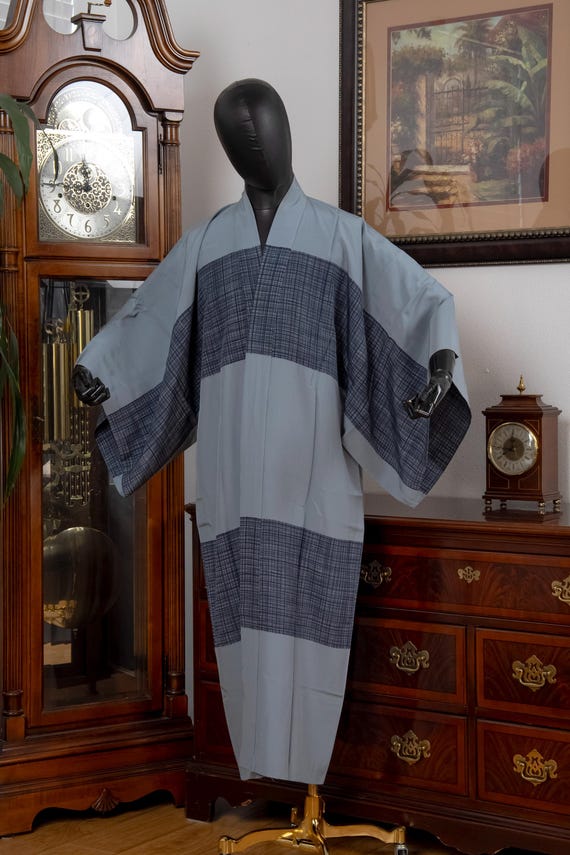 DEAR VANILLA Authentic Vintage Men's Kimono Juban Traditional Japanese Undergown Robe Made in Japan Original MJU-0226
