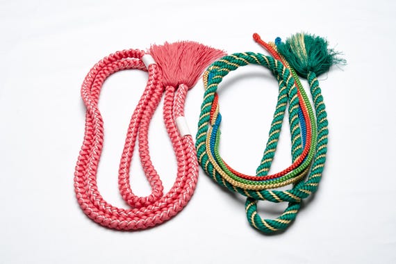 DEAR VANILLA Japanese Kimono Obijime Cord Set For Furisode Kimono Silk Obi Belt Fastener Accessory Rope Made in Japan Genuine OC-0208