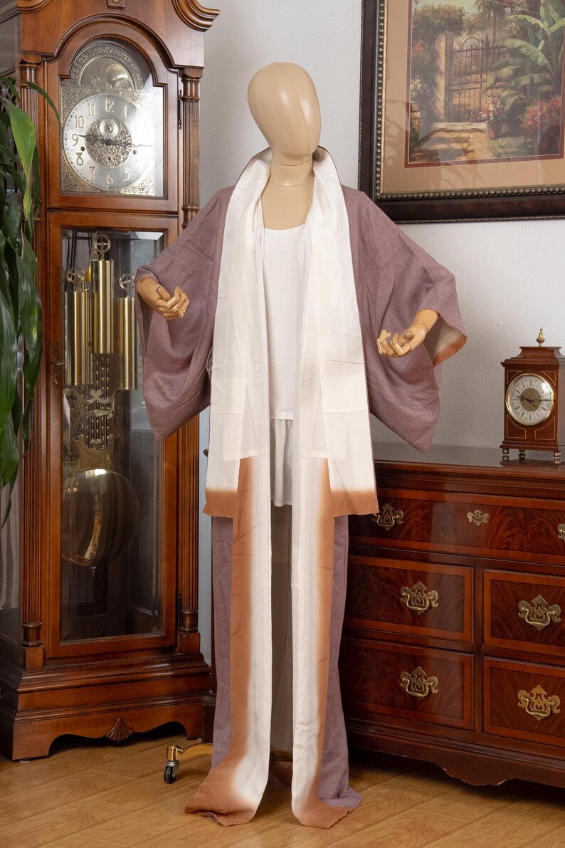 Japanese Edo Robe DEAR VANILLA Authentic Traditional Japanese Edo Komon Kimono for Women ...