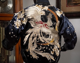 【おすすめ】Switch・SOUVENIR JACKET Zen Devils - the Wolf Bomber Jacket Embroidered Skull