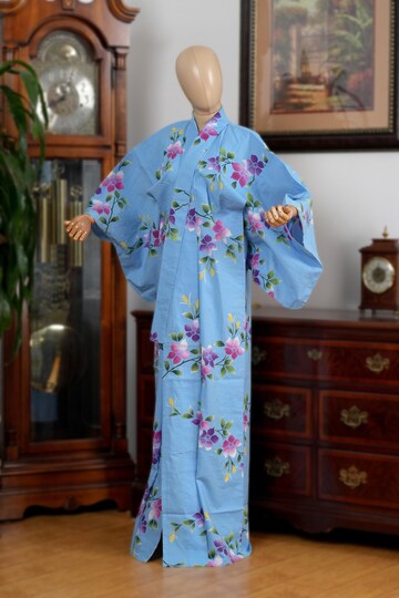 DEAR VANILLA Traditional Japanese Yukata Kimono for Women Summer Matsuri Cotton Robe Dress YKT-0024