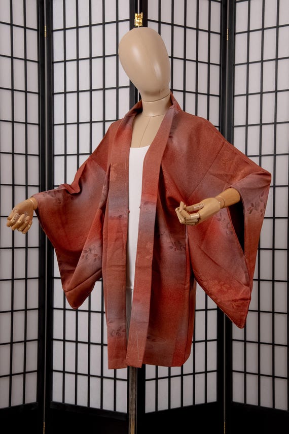 DEAR VANILLA Authentic Japanese Haori for Women Traditional Kimono Jacket Vintage Made in Japan HA-0466