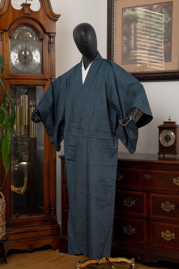 DEAR VANILLA Authentic Vintage Traditional Men's Kimono Japanese Robe Gown Samurai Made in Japan MKM-0241