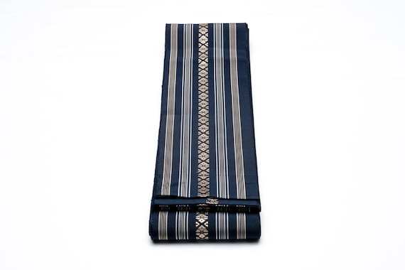 DEAR VANILLA Authentic Japanese Men's Kimono Kaku Obi Vintage Samurai Obi Sash Belt Made in Japan Genuine Original MOB-0262
