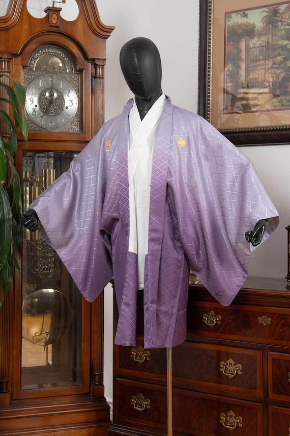 DEAR VANILLA Authentic Japanese Kimono Haori Men's Traditional Jacket Made in Japan Genuine Vintage MHA-0264