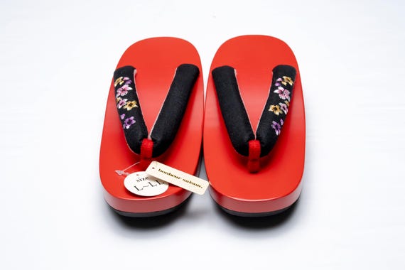 Dear Vanilla Authentic Japanese Vintage Yukata Kimono Geta Wood Sandals 25.5cm US Size 8.5 SD-0325