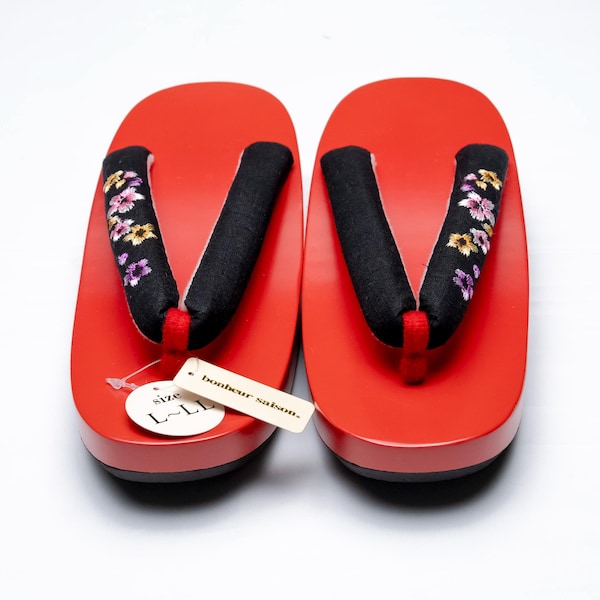 Dear Vanilla Authentic Japanese Vintage Yukata Kimono Geta Wood Sandals 25.5cm US Size 8.5 SD-0325