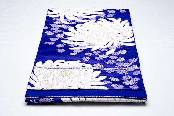 DEAR VANILLA Authentic Japanese Kimono Silk Fukuro Obi for Women Vintage Sash Belt Made in Japan OB-0375