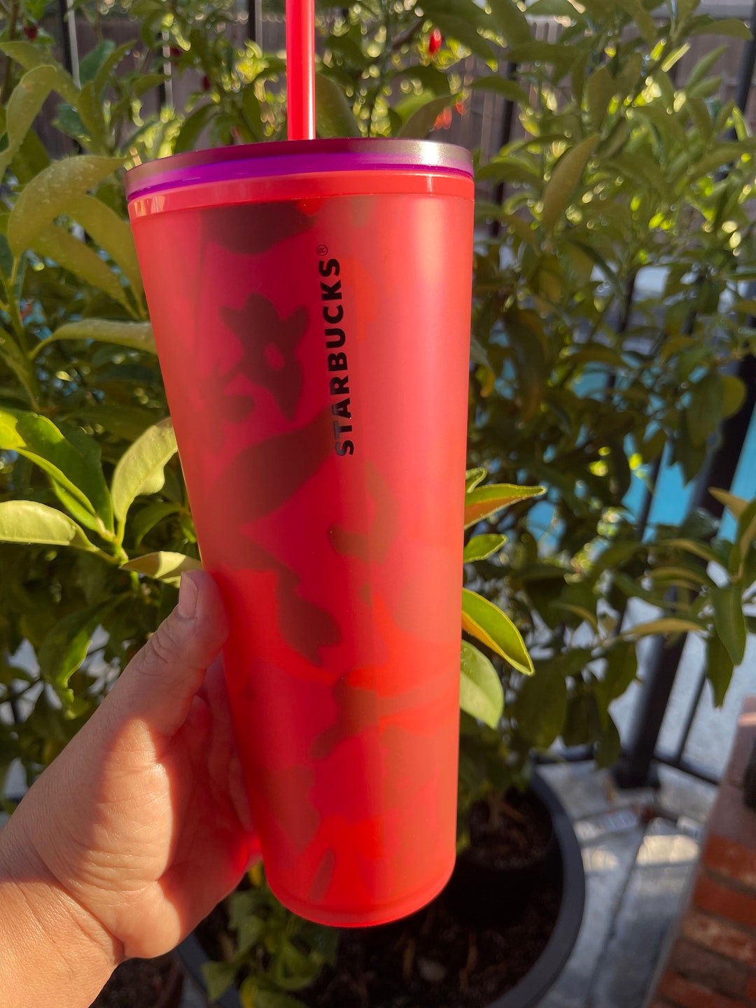 Starbucks Floral Soft Touch Tumbler Etsy