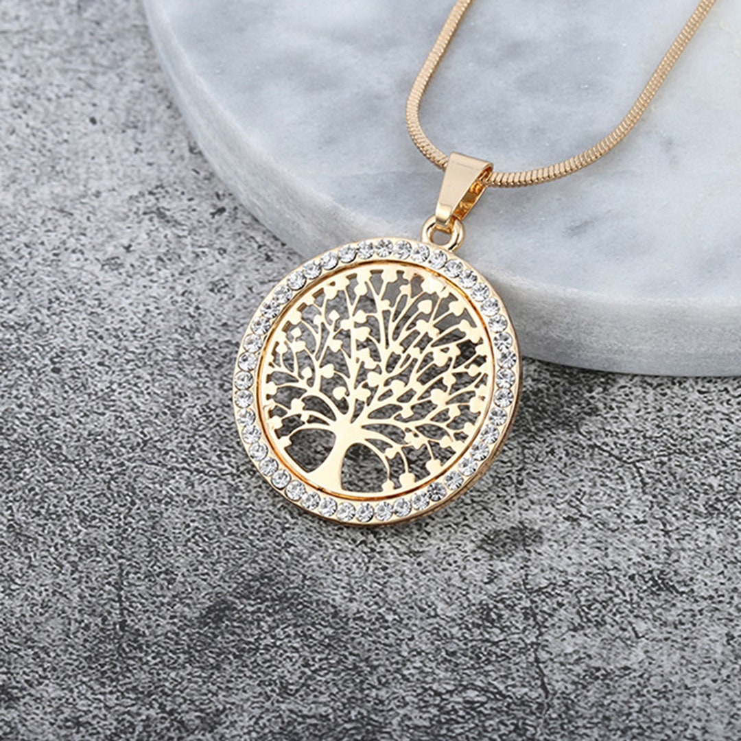 Tree of Life Silver Rose Gold Plated Necklace Pendant Charm Jewelry - Etsy