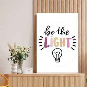 Christian Art | Be the Light | Digital Download | Christian Gift | Christian Poster | Printable | Digital Download | Inspirational